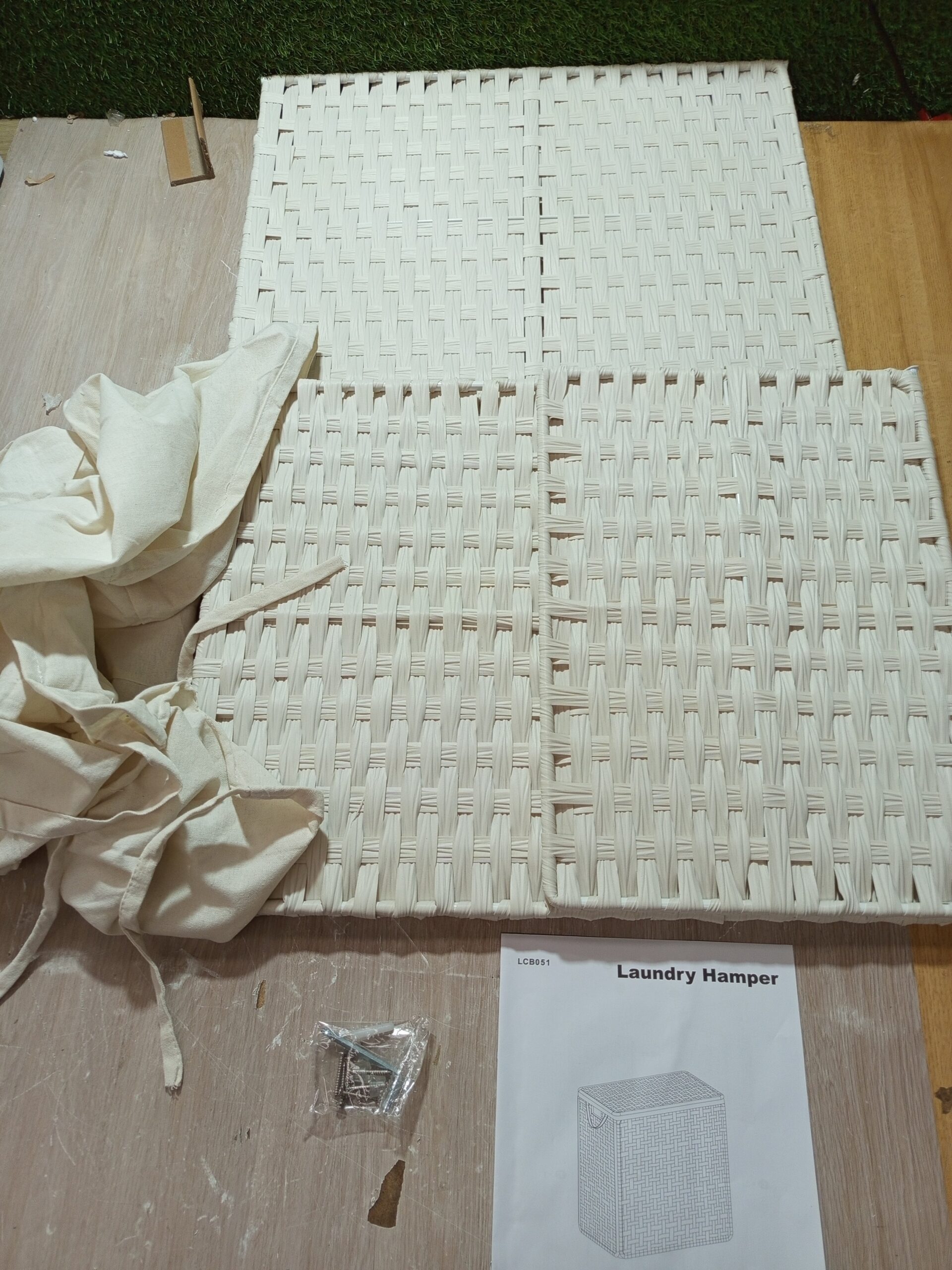 Cesta de ropa de ratán, Songmics LCB051W01V1. - Imagen 5