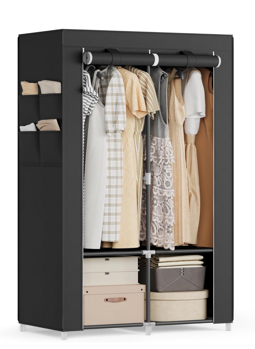 SONGMICS Armario, 2 Barras de Ropa RYG091B01