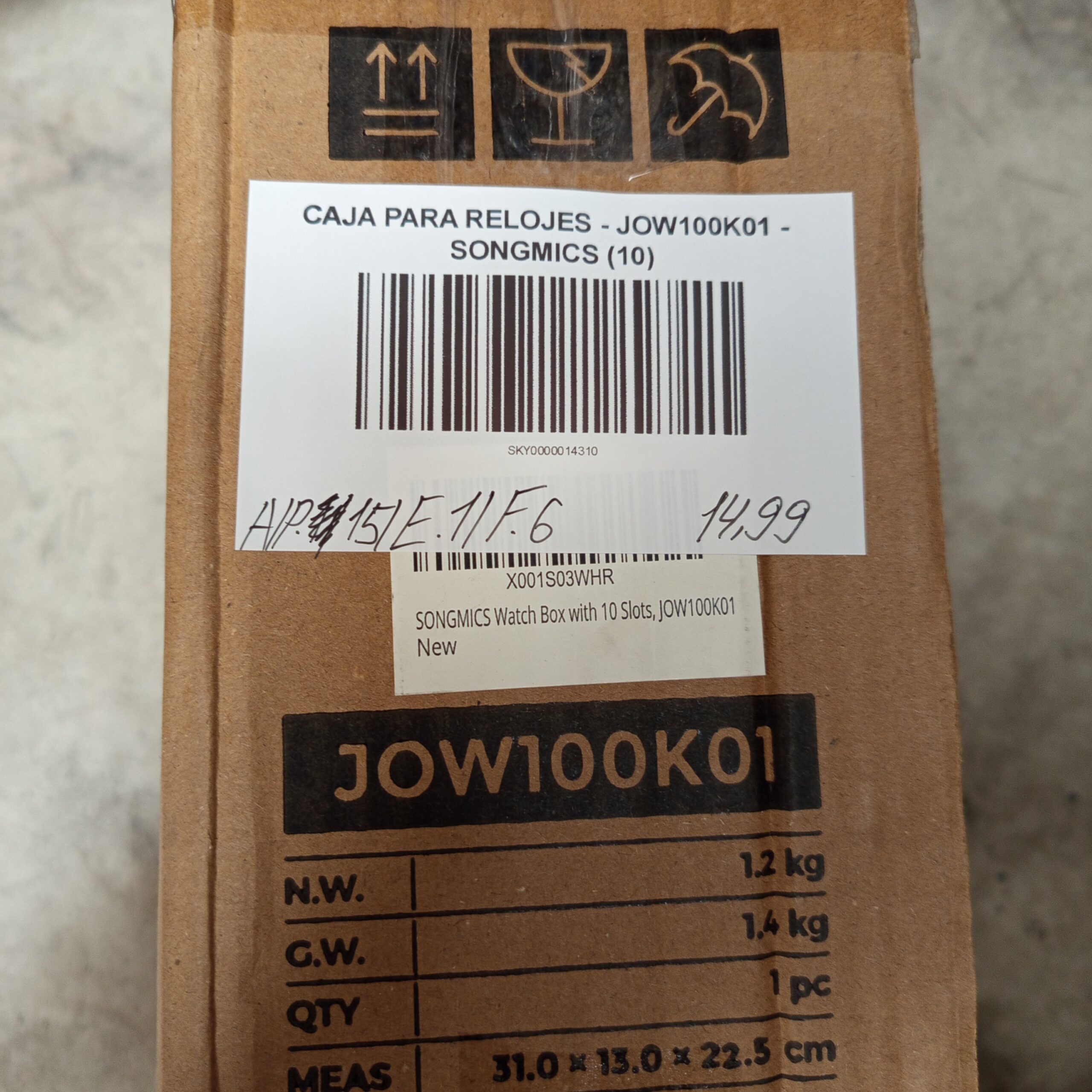 Caja para Relojes - JOW100K01 - SONGMICS - Imagen 8