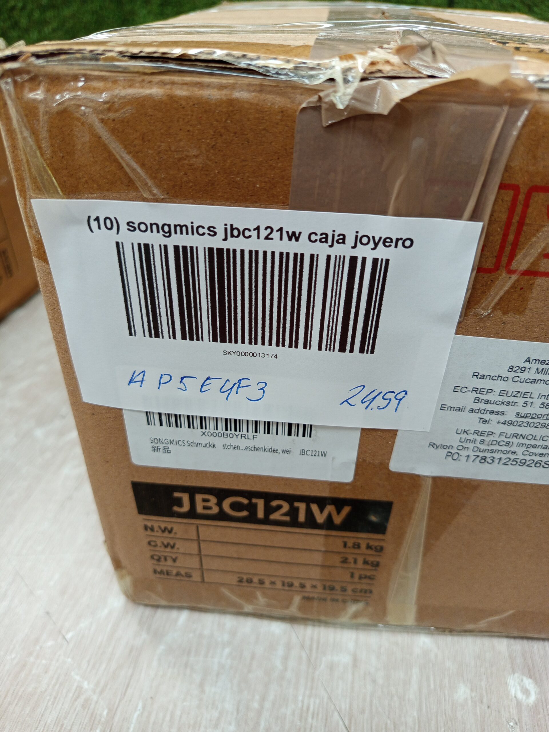 SONGMICS - Caja Joyero de 3 Niveles - JBC121W - Imagen 8