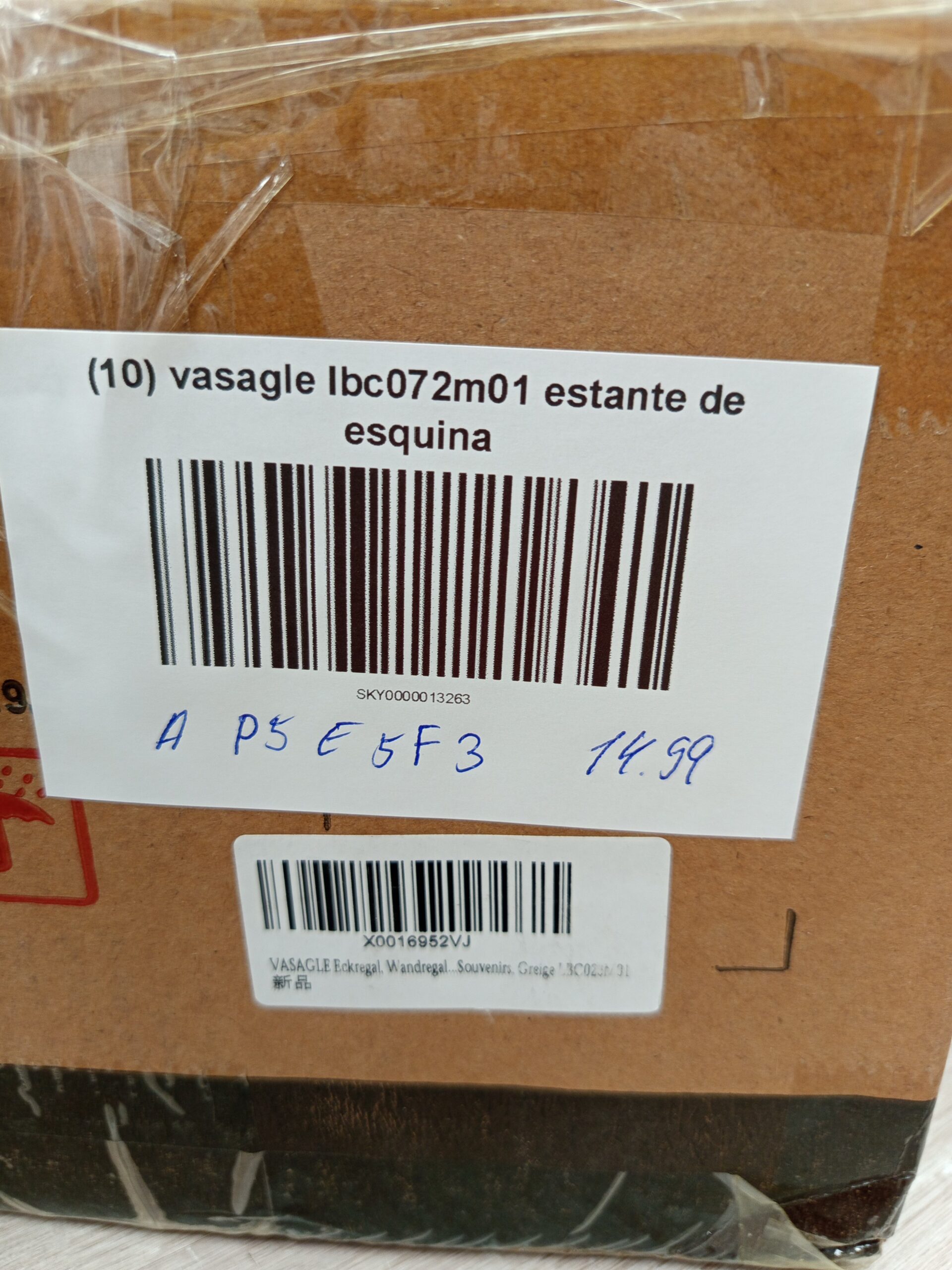 VASAGLE Estante esquinero Lbc072m01 - Imagen 6