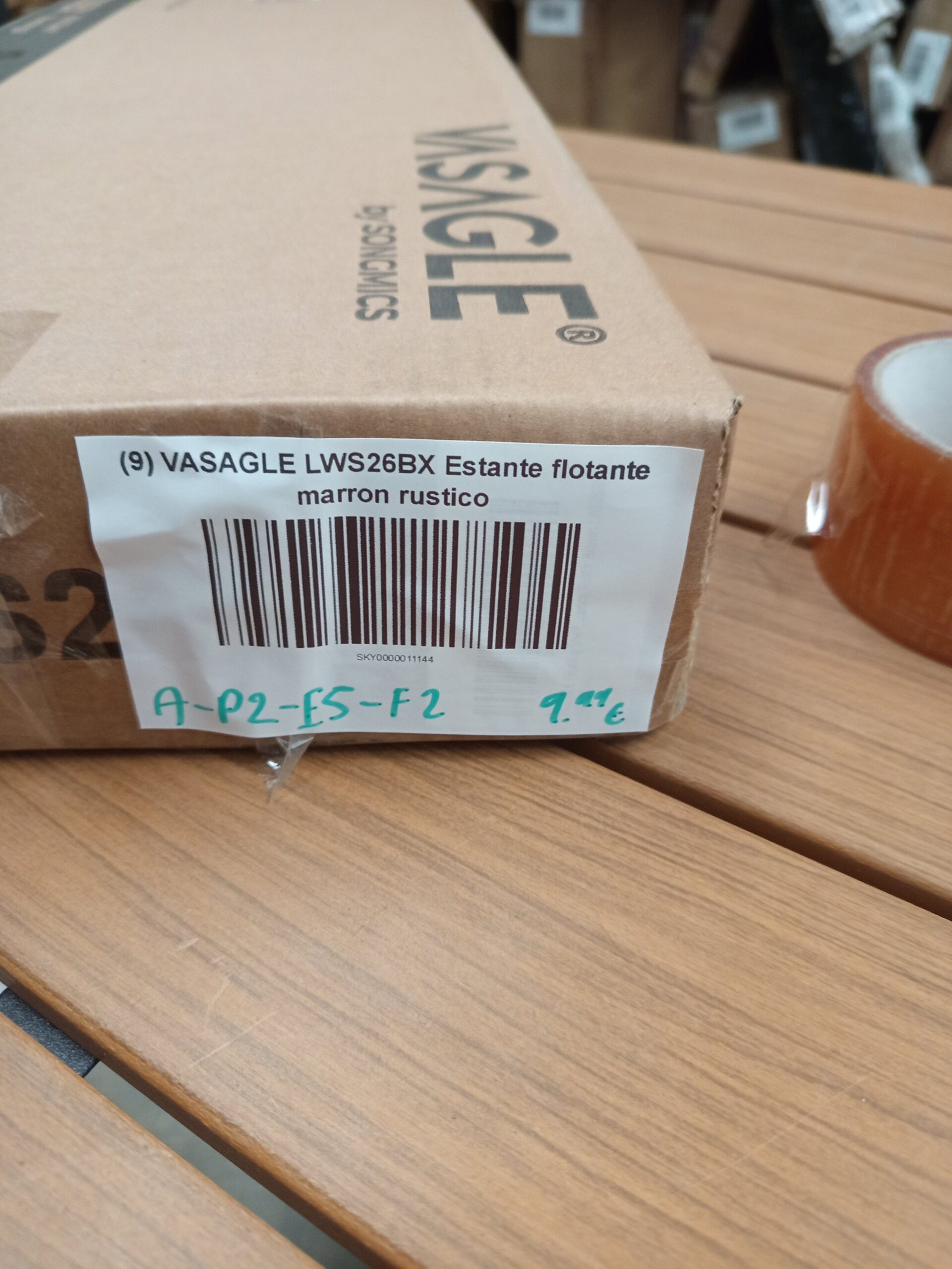 VASAGLE LWS26BX Estante Flotante Marrón Rústico - Imagen 7