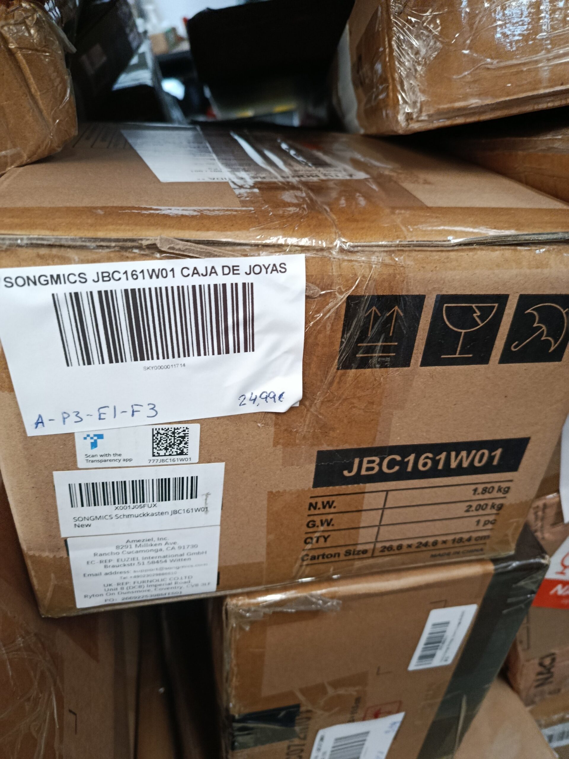 SONGMICS JBC161W01 CAJA DE JOYAS - Imagen 10