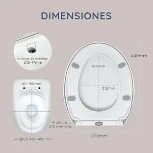 Asiento de inodoro - ovalado de cierre suave - CUQOO
