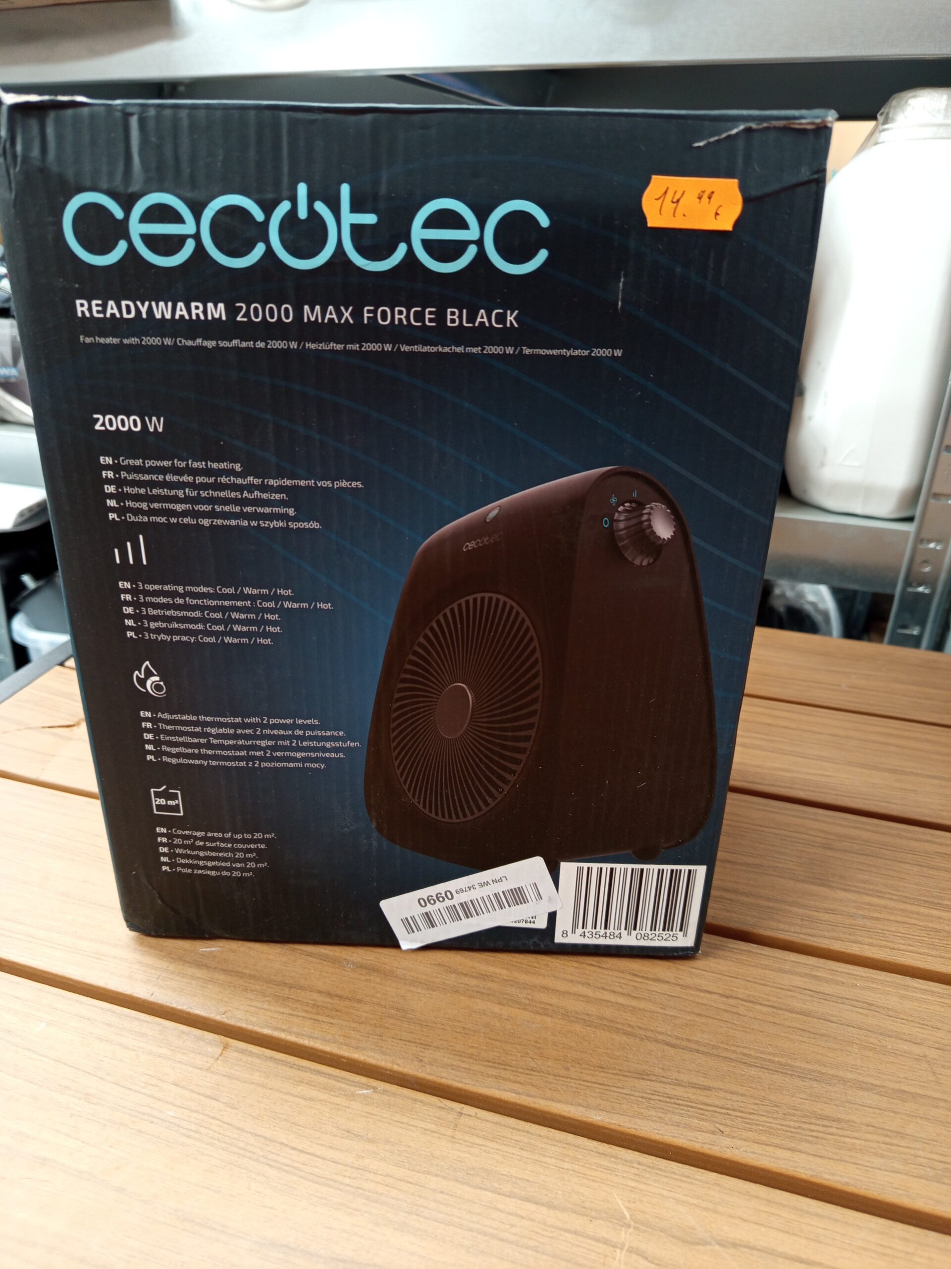 Termoventilador ReadyWarm 2000 Max Force Black - Imagen 6
