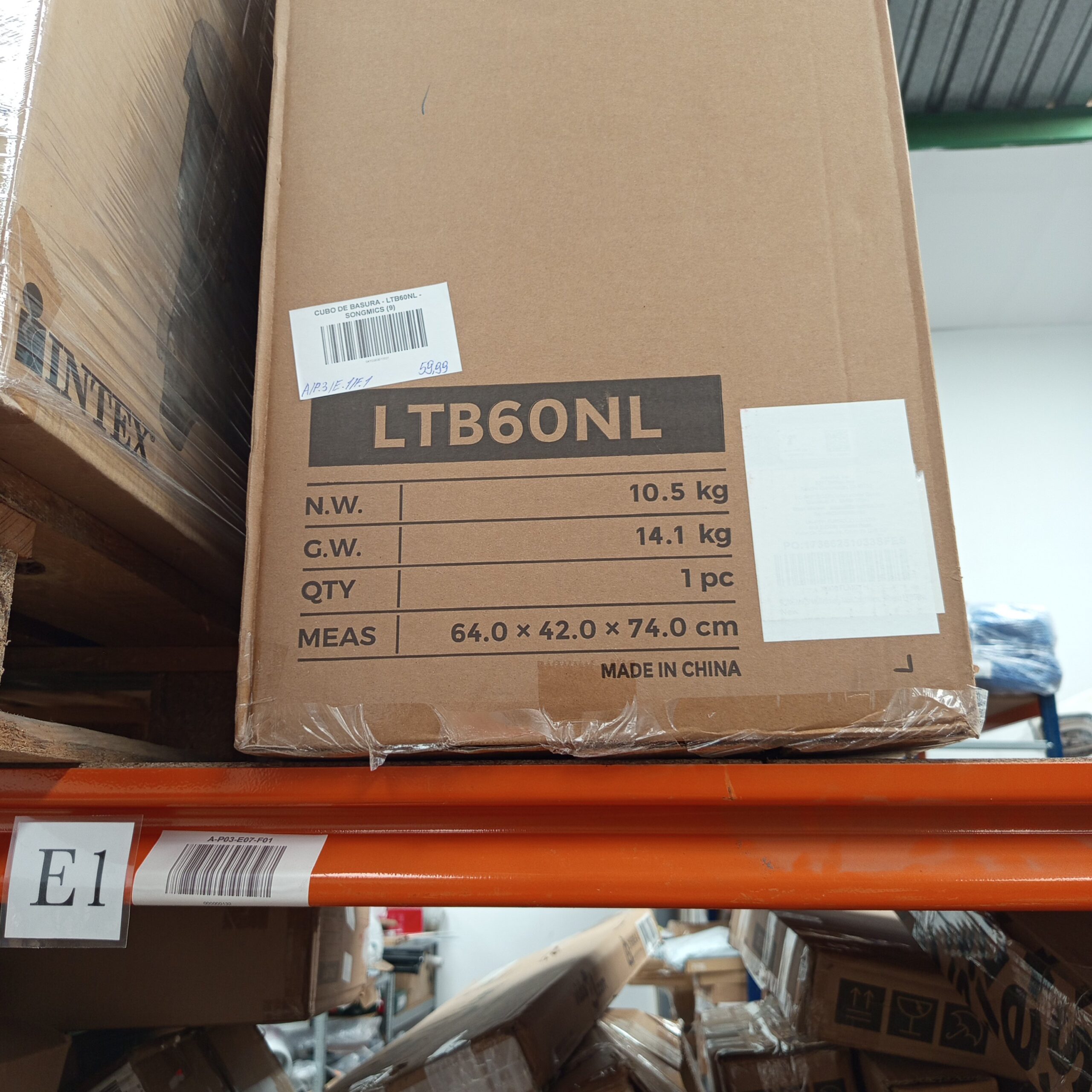 Cubo de basura - LTB60NL - SONGMICS. - Imagen 11