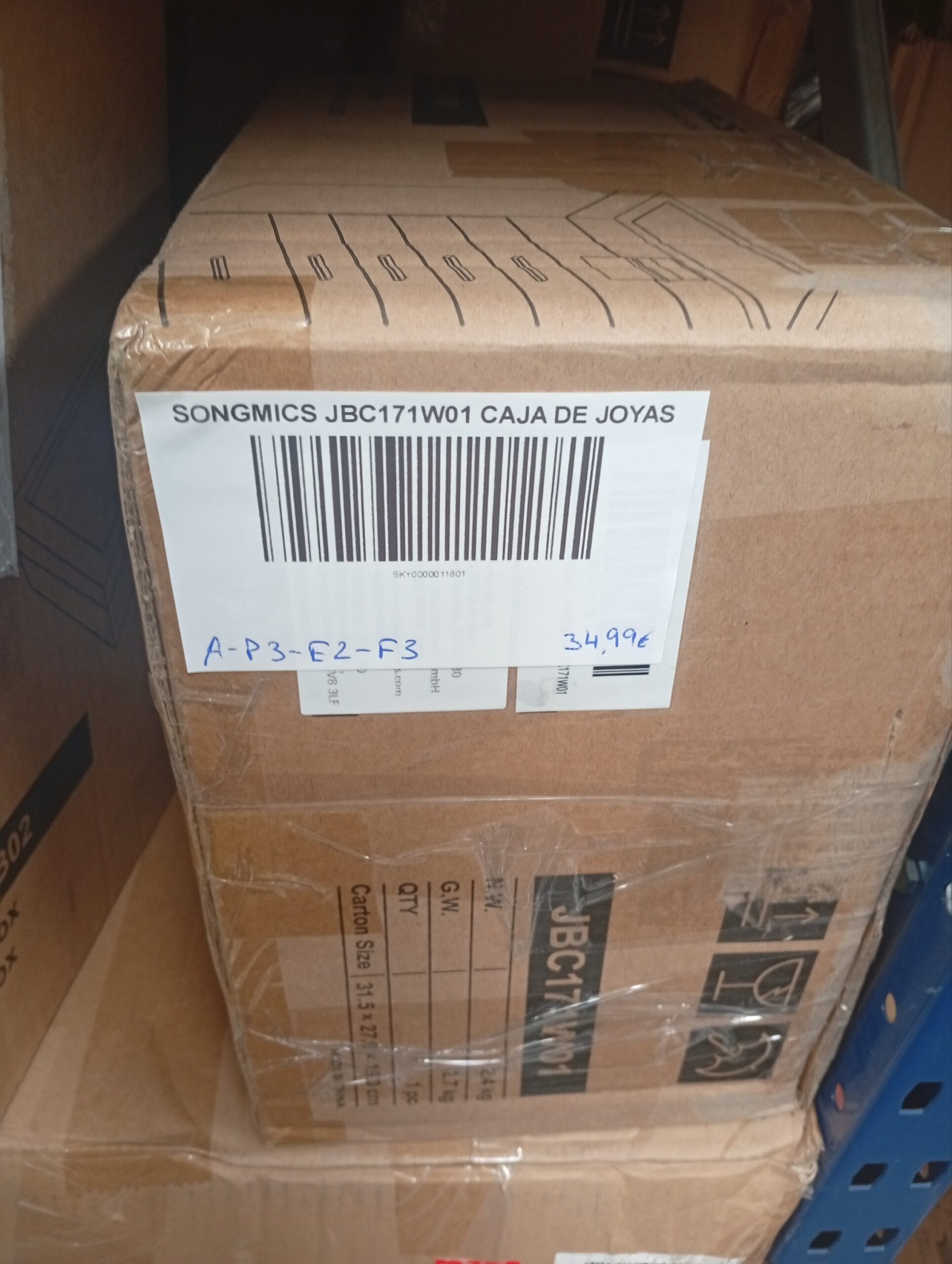 SONGMICS JBC171W01 CAJA DE JOYAS - Imagen 10