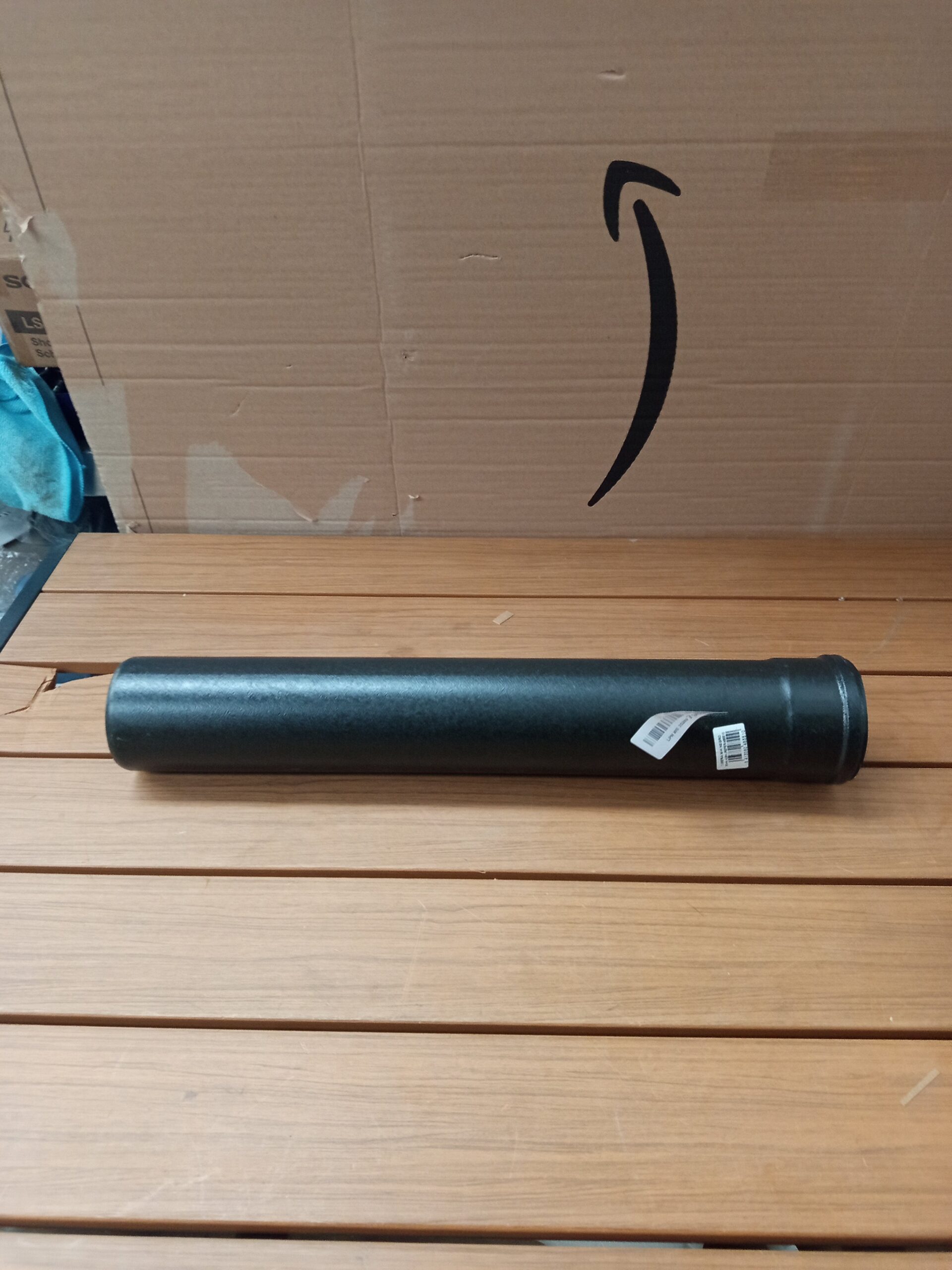 TUBO MH 80 x 500, Cm ACERO SIMPLE VITRIFICADO NEGRO PELLET/BIOMASA - Imagen 4