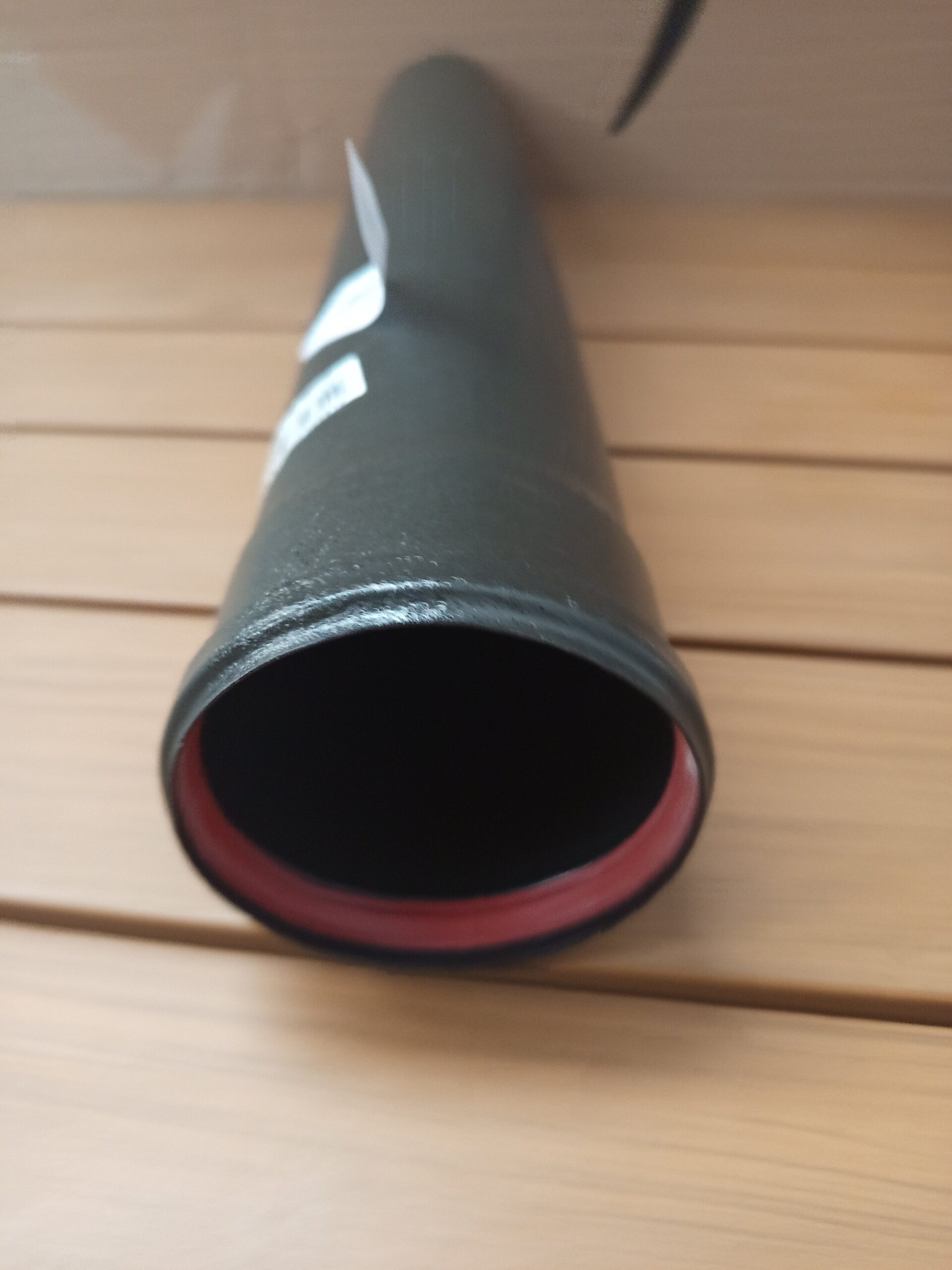 TUBO MH 80 x 500, Cm ACERO SIMPLE VITRIFICADO NEGRO PELLET/BIOMASA - Imagen 5