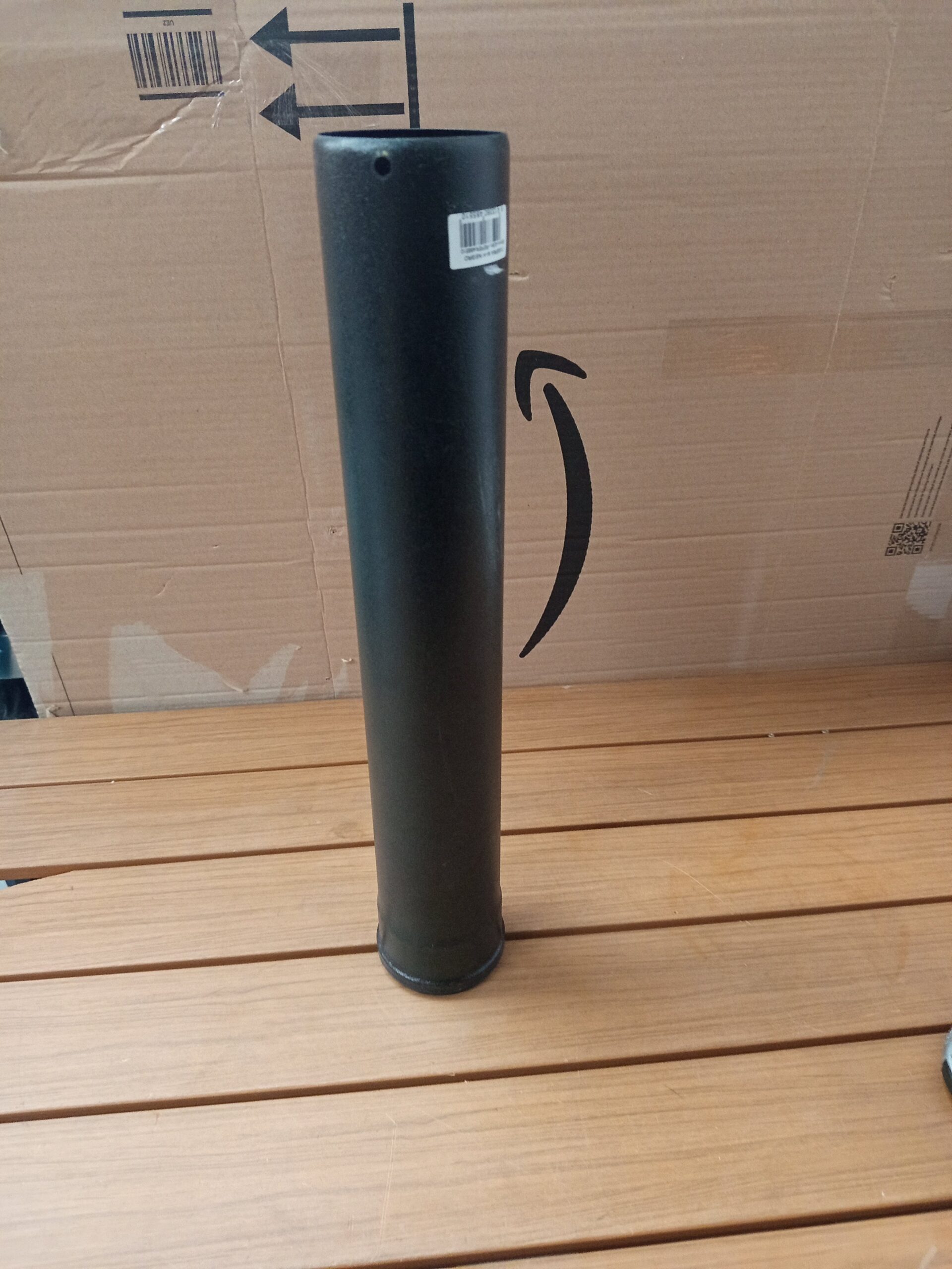 TUBO MH 80 x 500, Cm ACERO SIMPLE VITRIFICADO NEGRO PELLET/BIOMASA - Imagen 3
