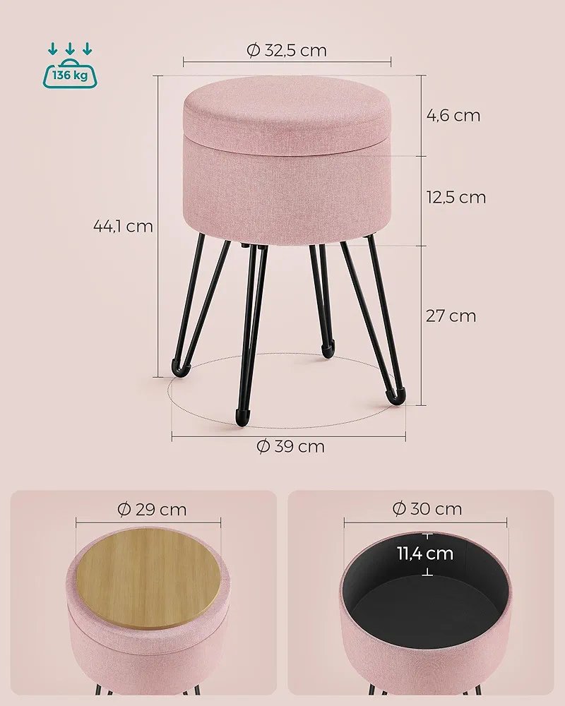 Puff Almacenaje - LOM002R01 - SONGMICS. - Imagen 2