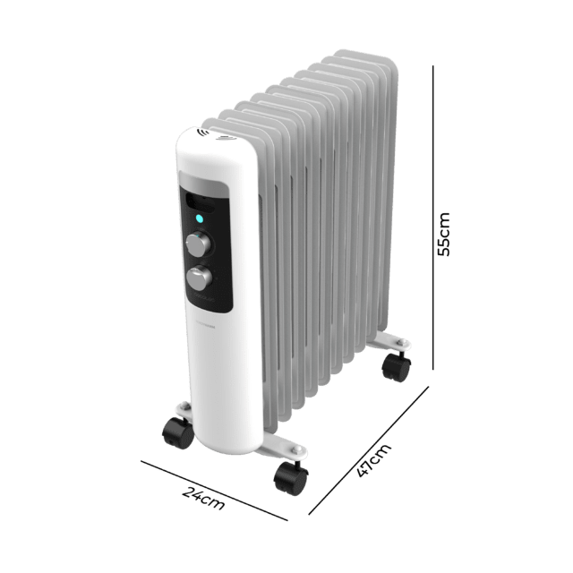 ReadyWarm 11050 Space White. Radiador Eléctrico de Aceite 2500w. - Imagen 2