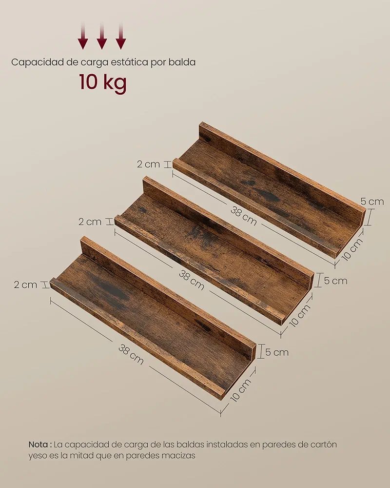 Estantes de Pared - LWS037X01 - VASAGLE - Imagen 2