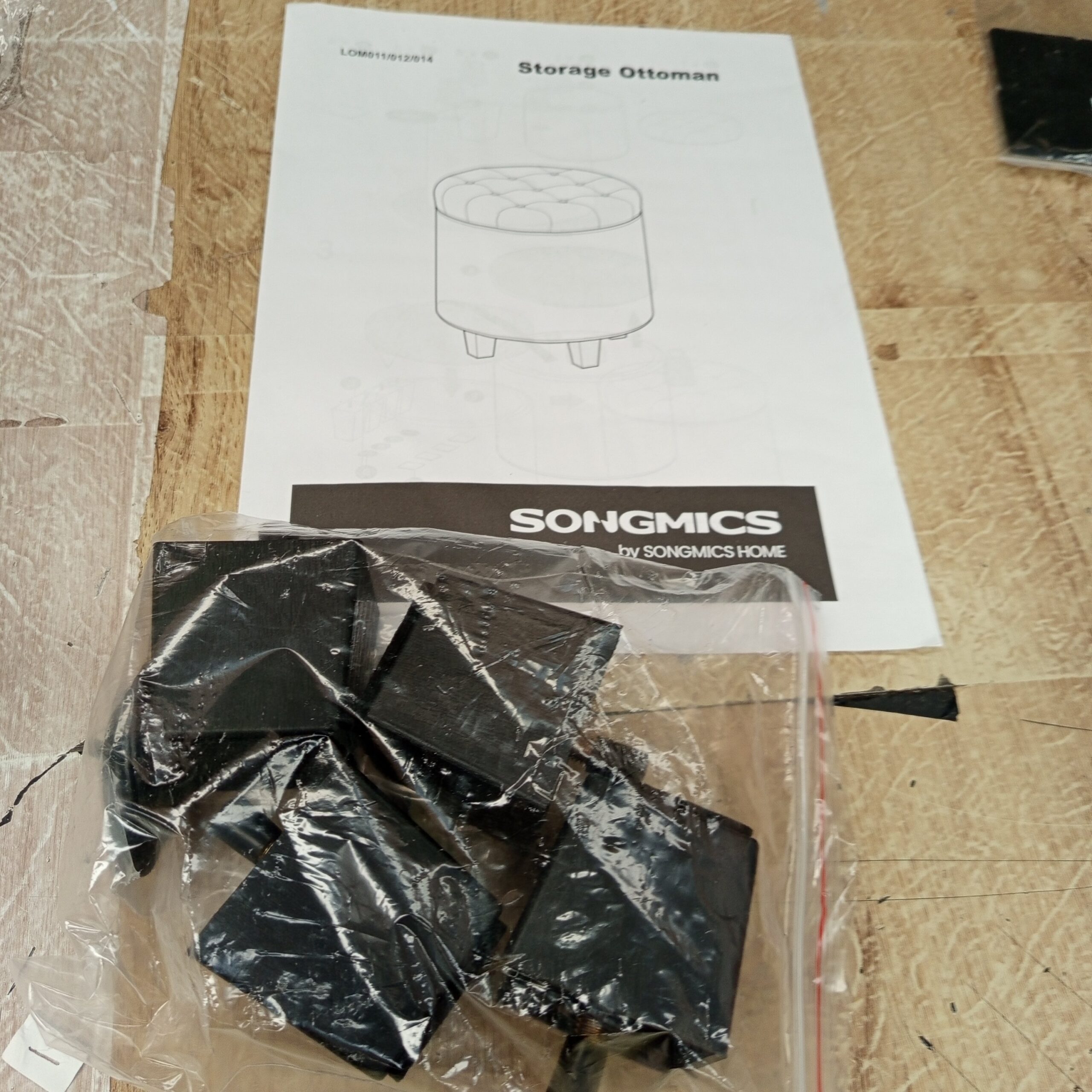 Otomana redonda - LOM011G01 - SONGMICS - Imagen 3