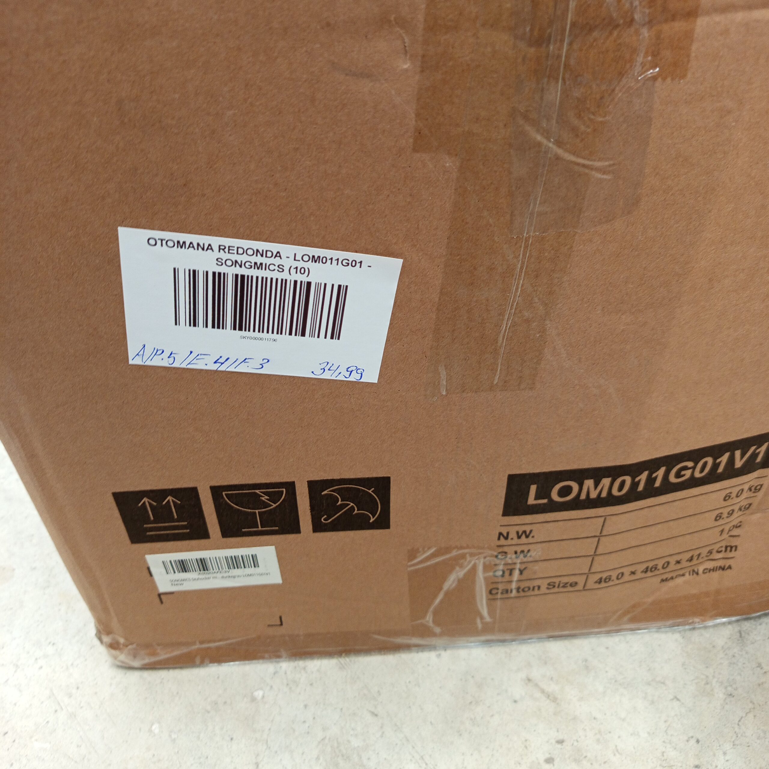 Otomana redonda - LOM011G01 - SONGMICS - Imagen 8