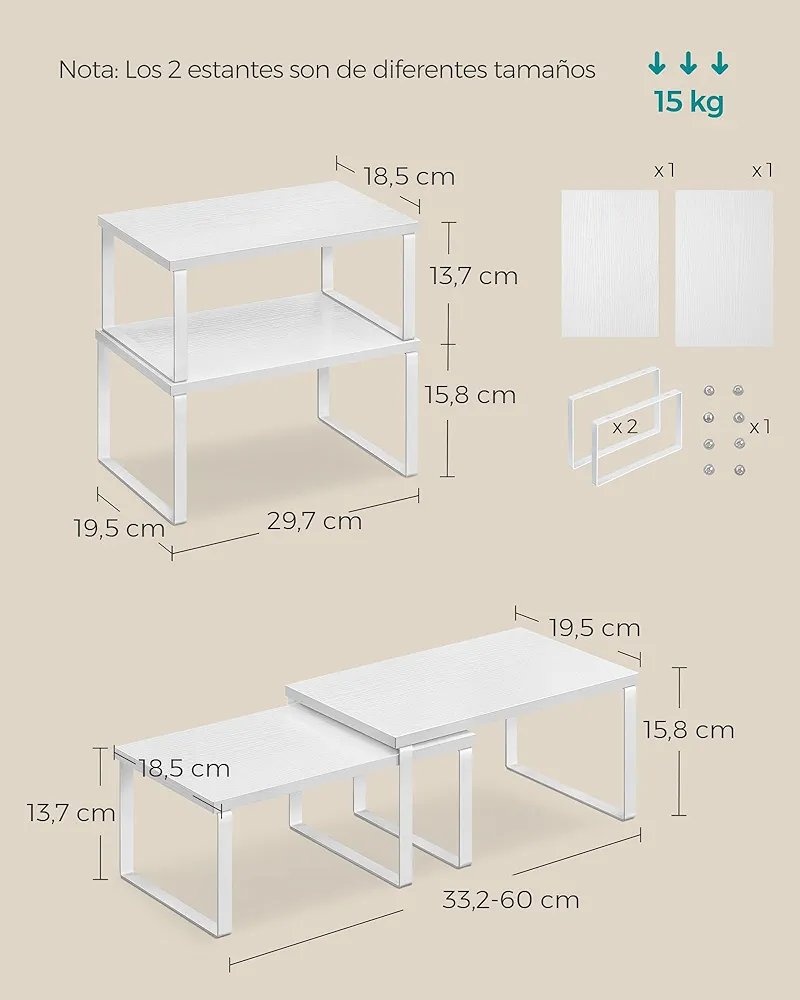 Estante para Especias - KCS02W01 - SONGMICS. - Imagen 2