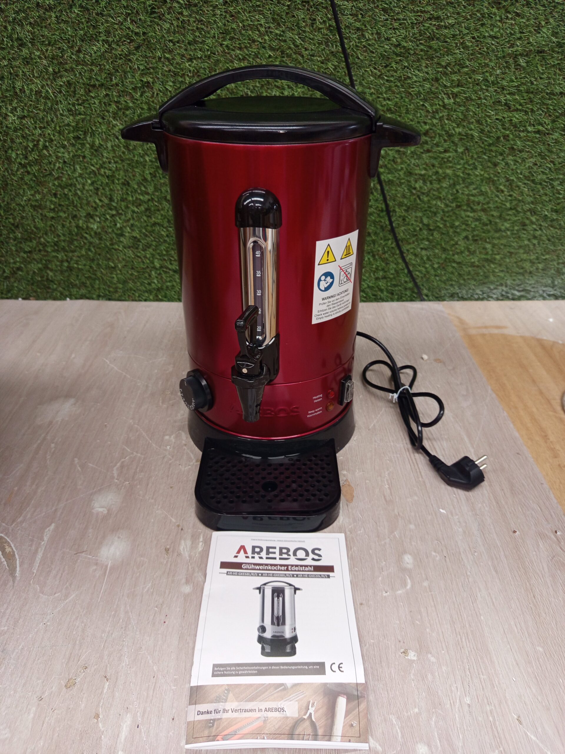 Arebos Cocina eléctrica para vino caliente 950 W 8,8 L. - Imagen 3