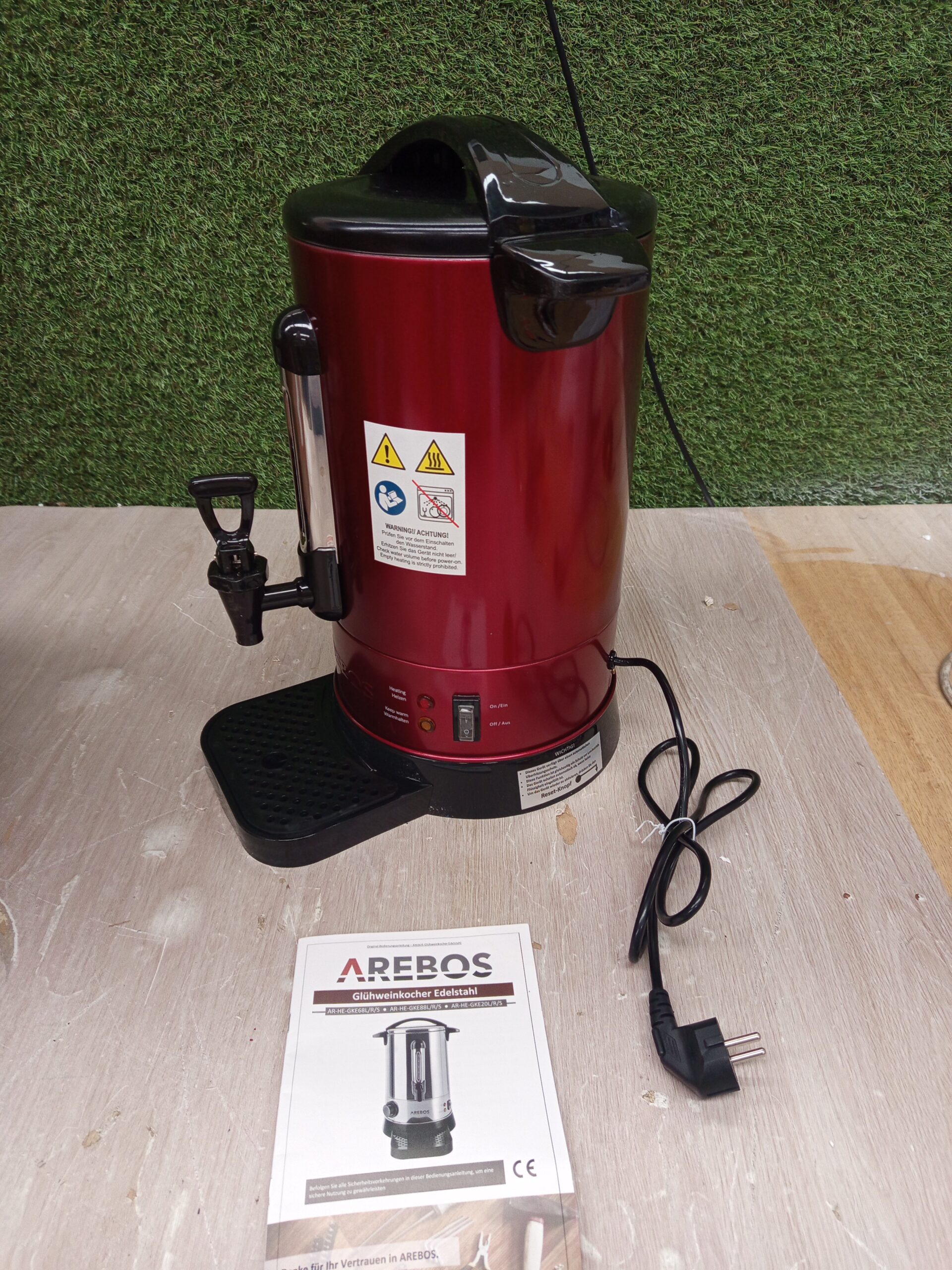 Arebos Cocina eléctrica para vino caliente 950 W 8,8 L. - Imagen 4