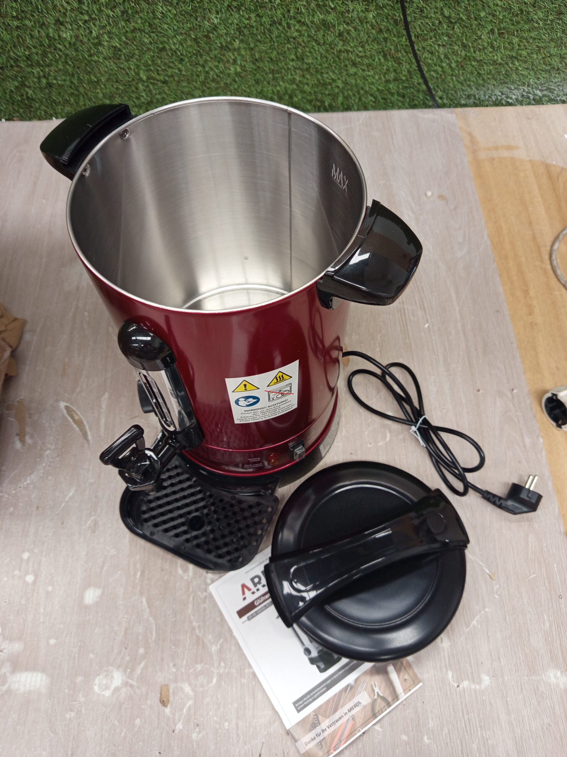 Arebos Cocina eléctrica para vino caliente 950 W 8,8 L. - Imagen 2