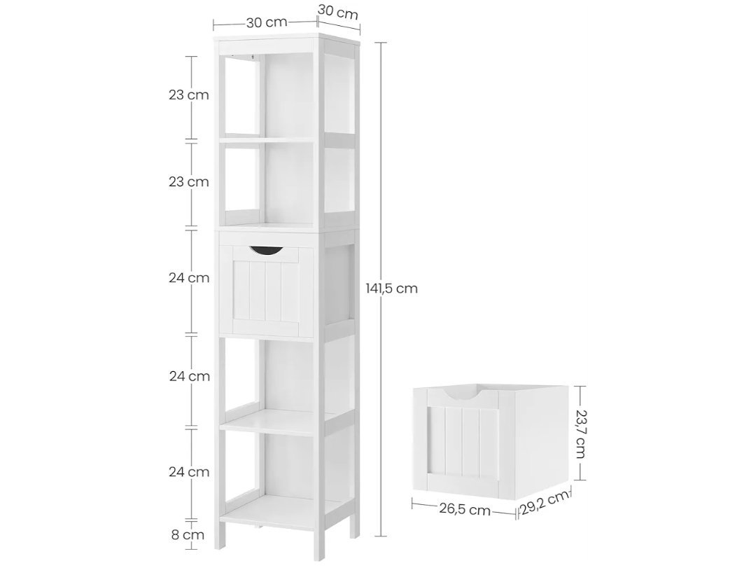 VASAGLE Mueble de Baño BBC66WT. - Imagen 2