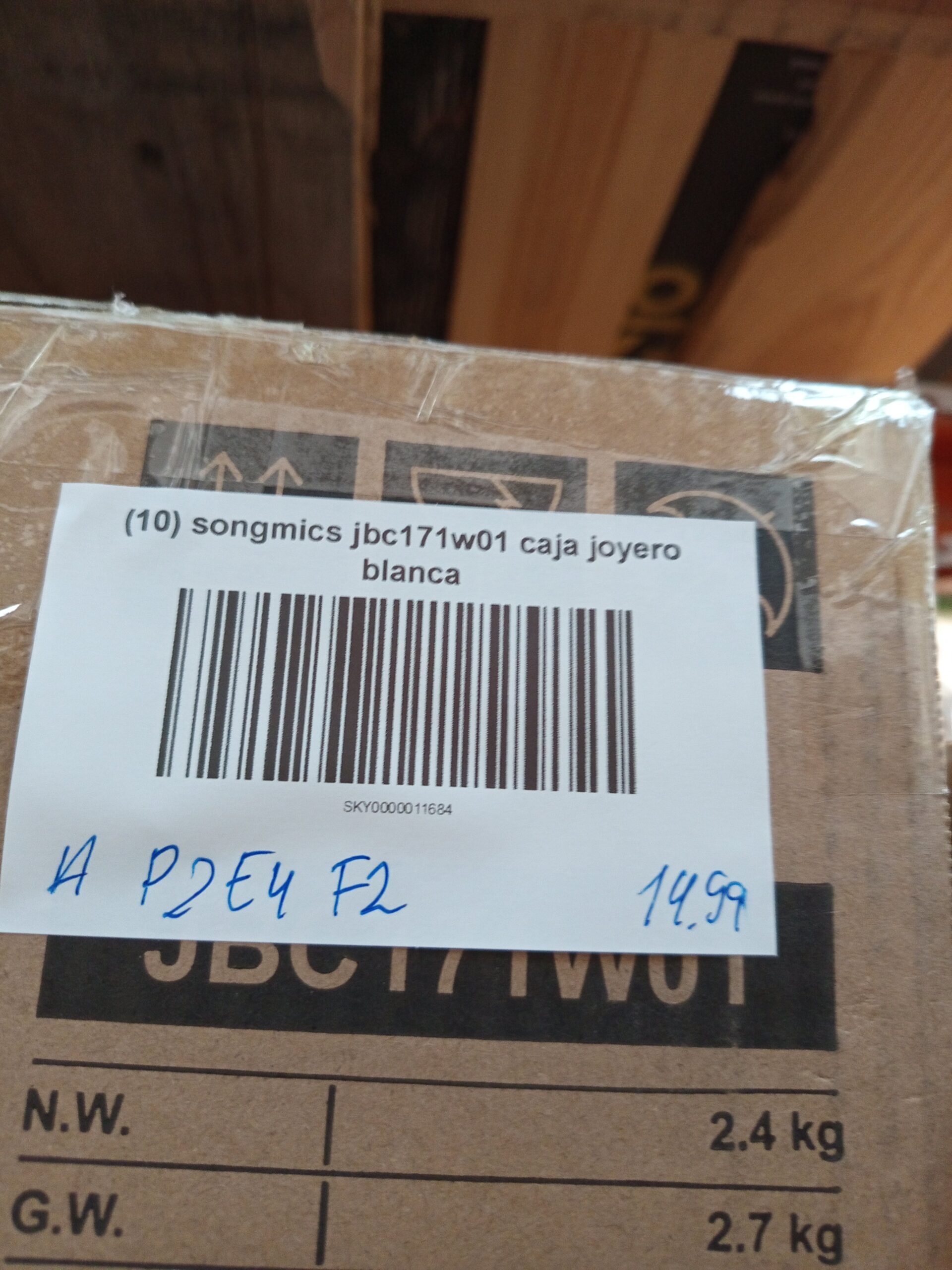 SONGMICS Caja de Joyas JBC171W01 - Imagen 5