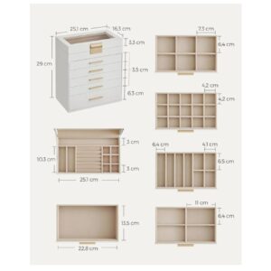 SONGMICS Caja de Joyas JBC171W01