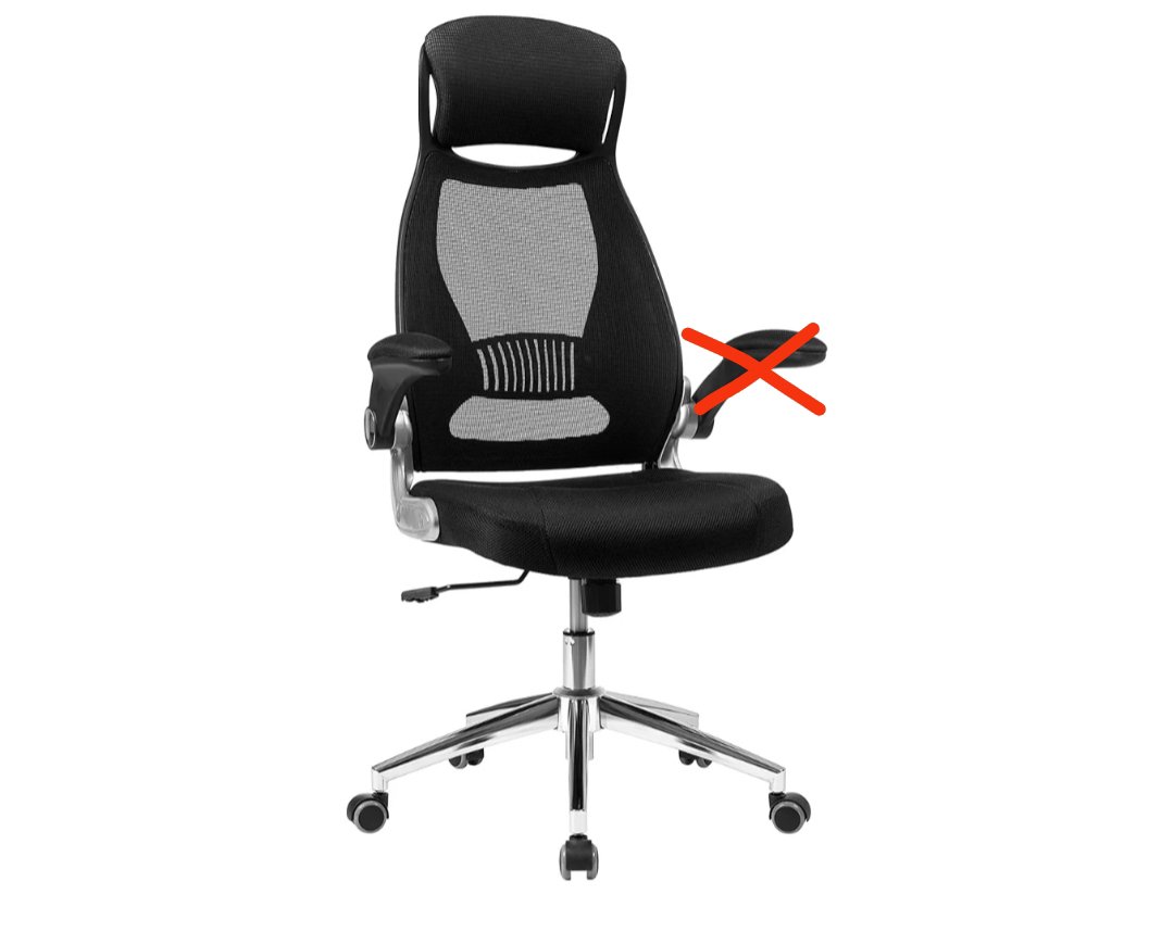 SONGMICS OBN86BK Silla giratoria de Oficina.