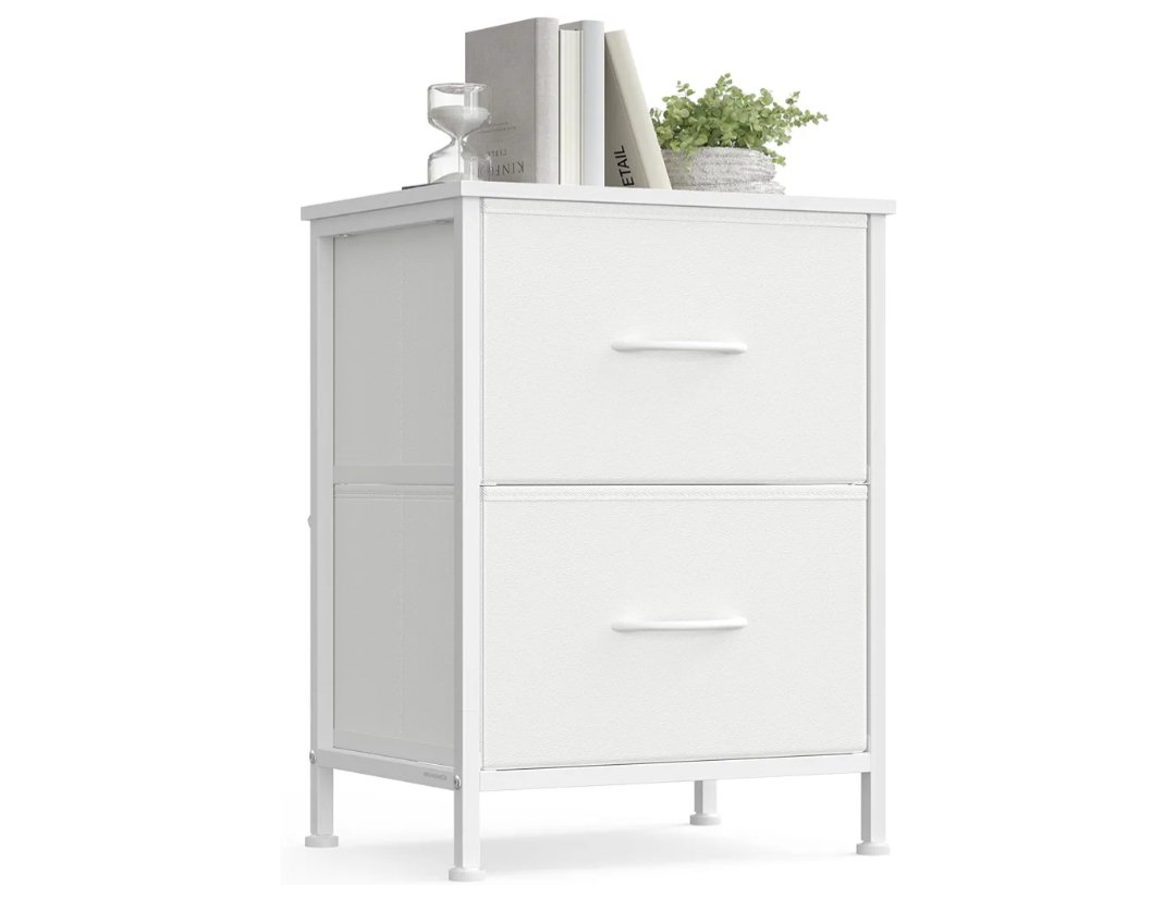 SONGMICS Cómoda, con 2 Cajones LGS312WH01