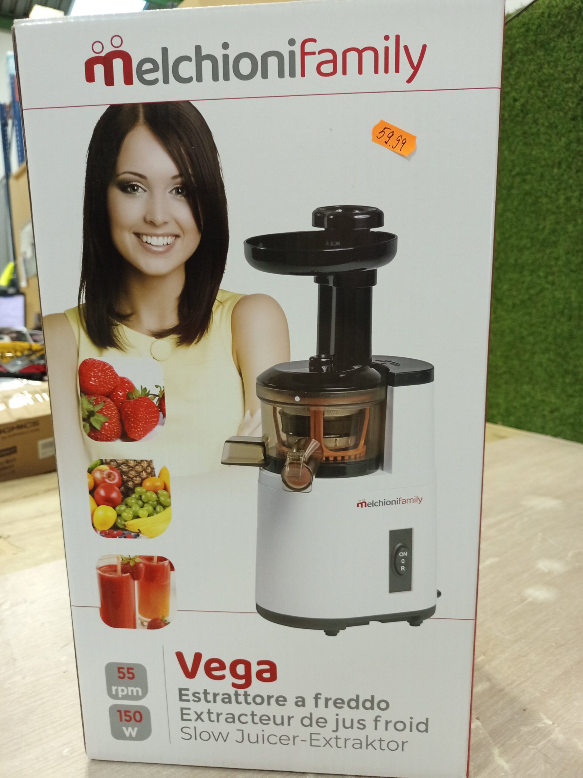 Melchioni Vega Exprimidor lenta 120 W Negro, Blanco - Imagen 7