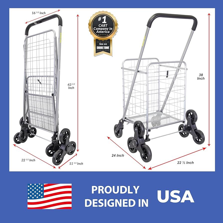 Carrito Plegable - Plegable, Plateado - dbest. - Imagen 2