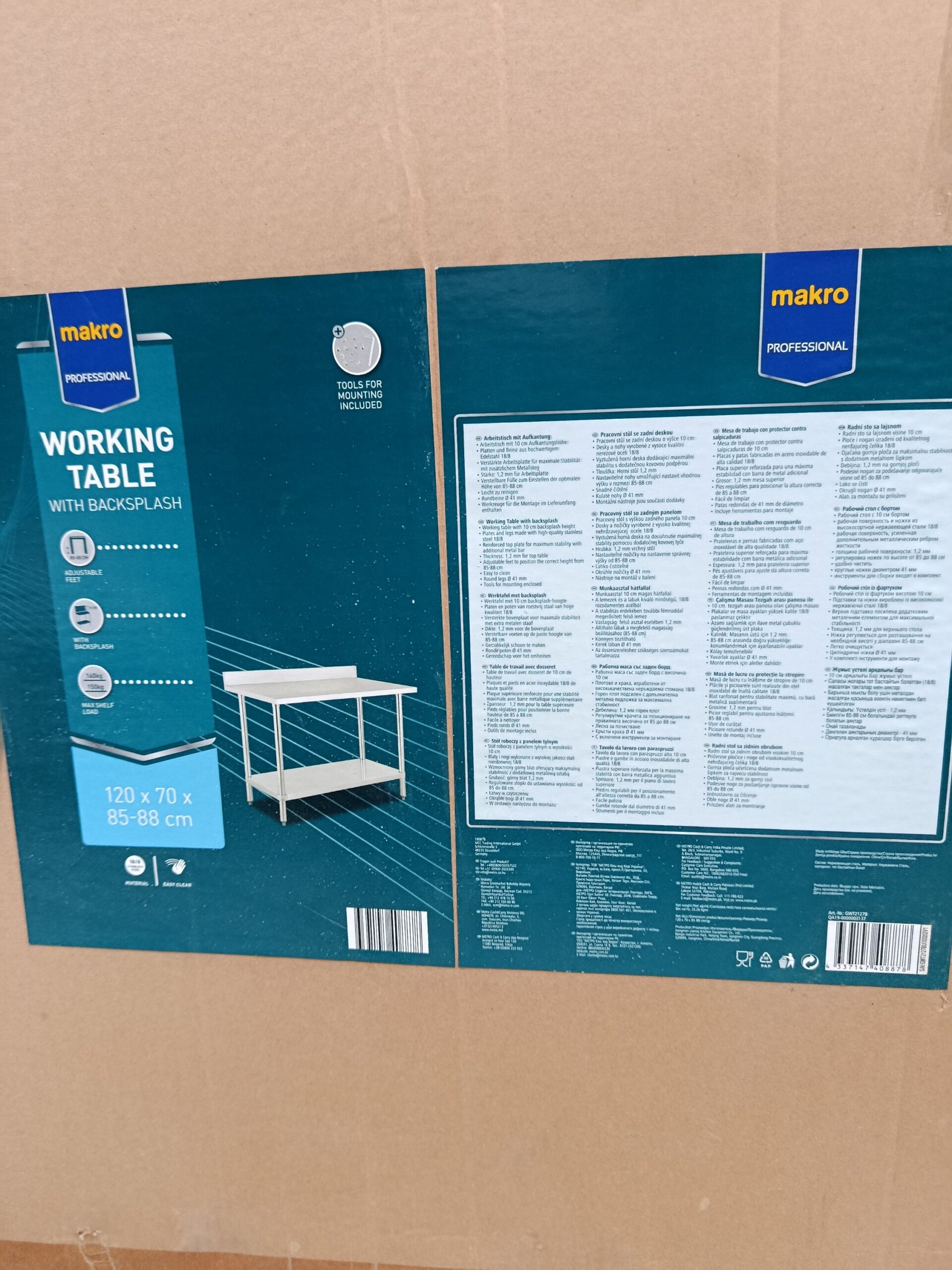 Mesa de cocina - 120x70x85-88 cm - Makro - Imagen 9