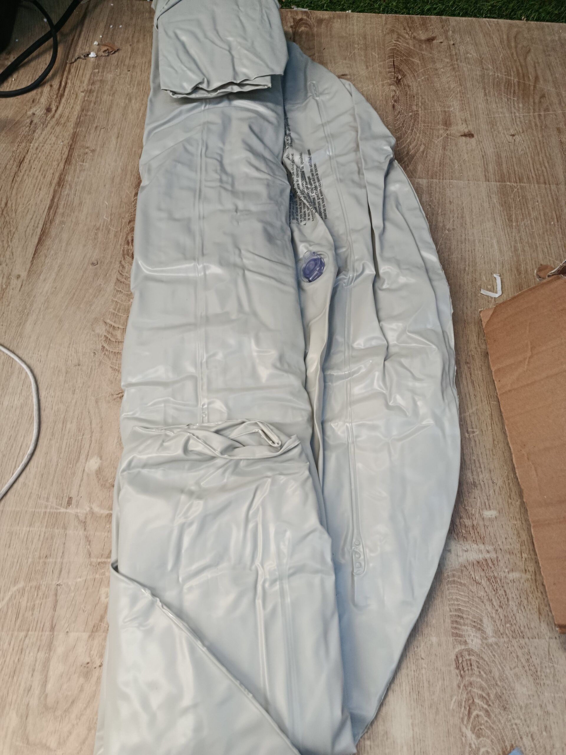 Cubierta térmica para bañera de hidromasaje 4P Ø140 cm gris - Imagen 5