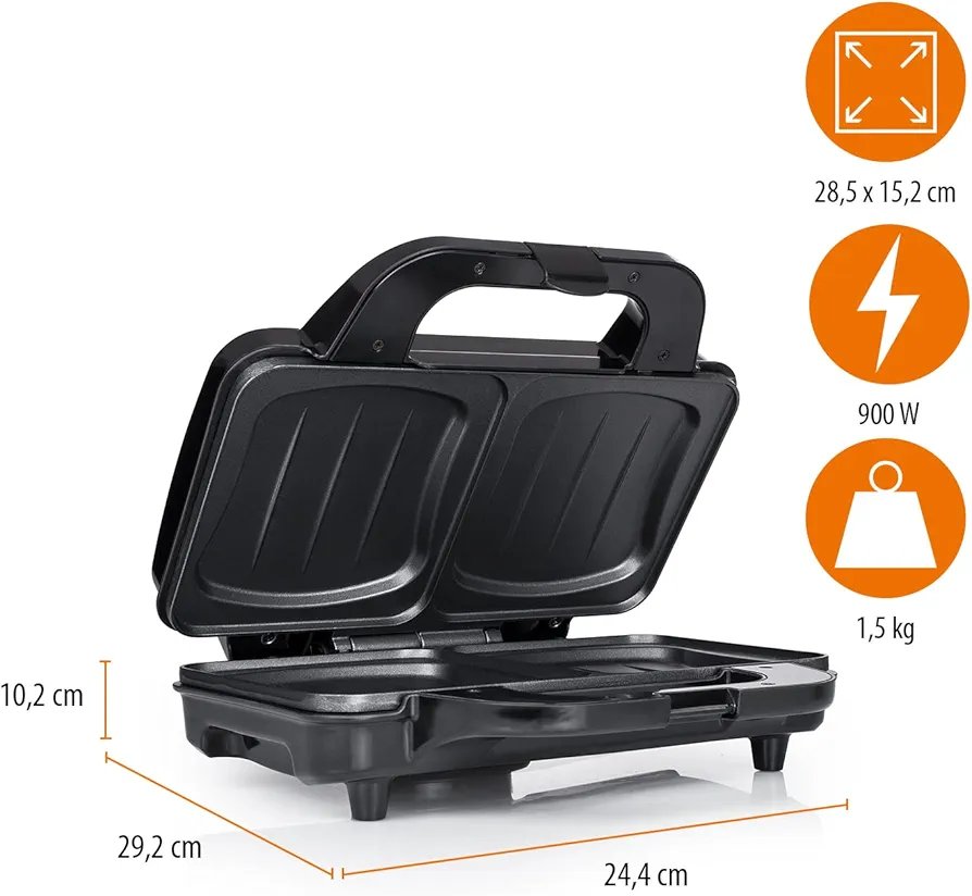 TriStar SA-3060 Sandwichera 900W, Negro - Imagen 2