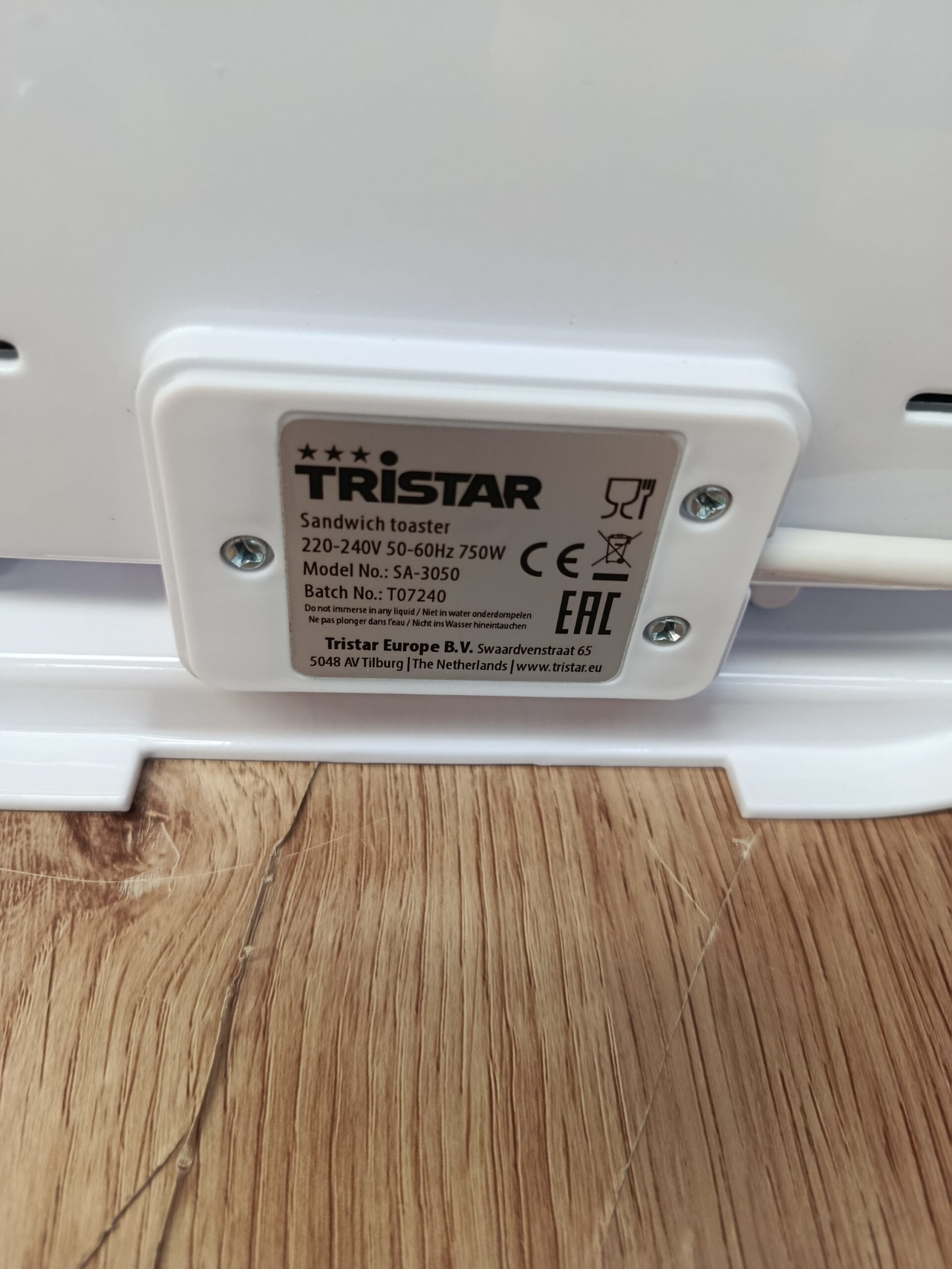 Tostadora Tristar – Placas de parrilla – Tapa con cierre – 750 W – SA-3050 - Imagen 5