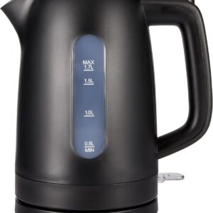 Amazon Basics Hervidor de Agua 1,7L 2200W, Negro Mate