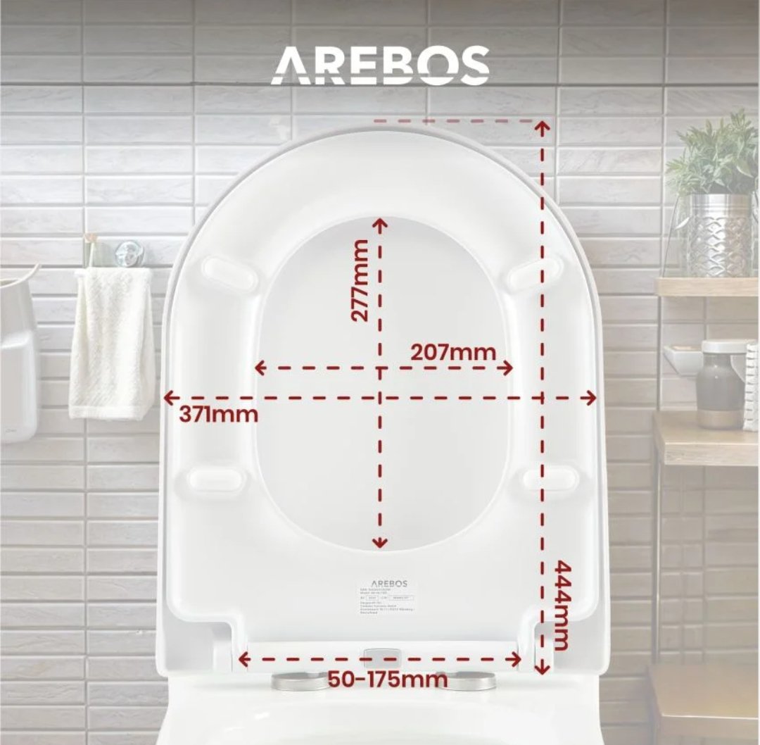 Arebos Tapa de Inodoro en Forma de D - Imagen 2