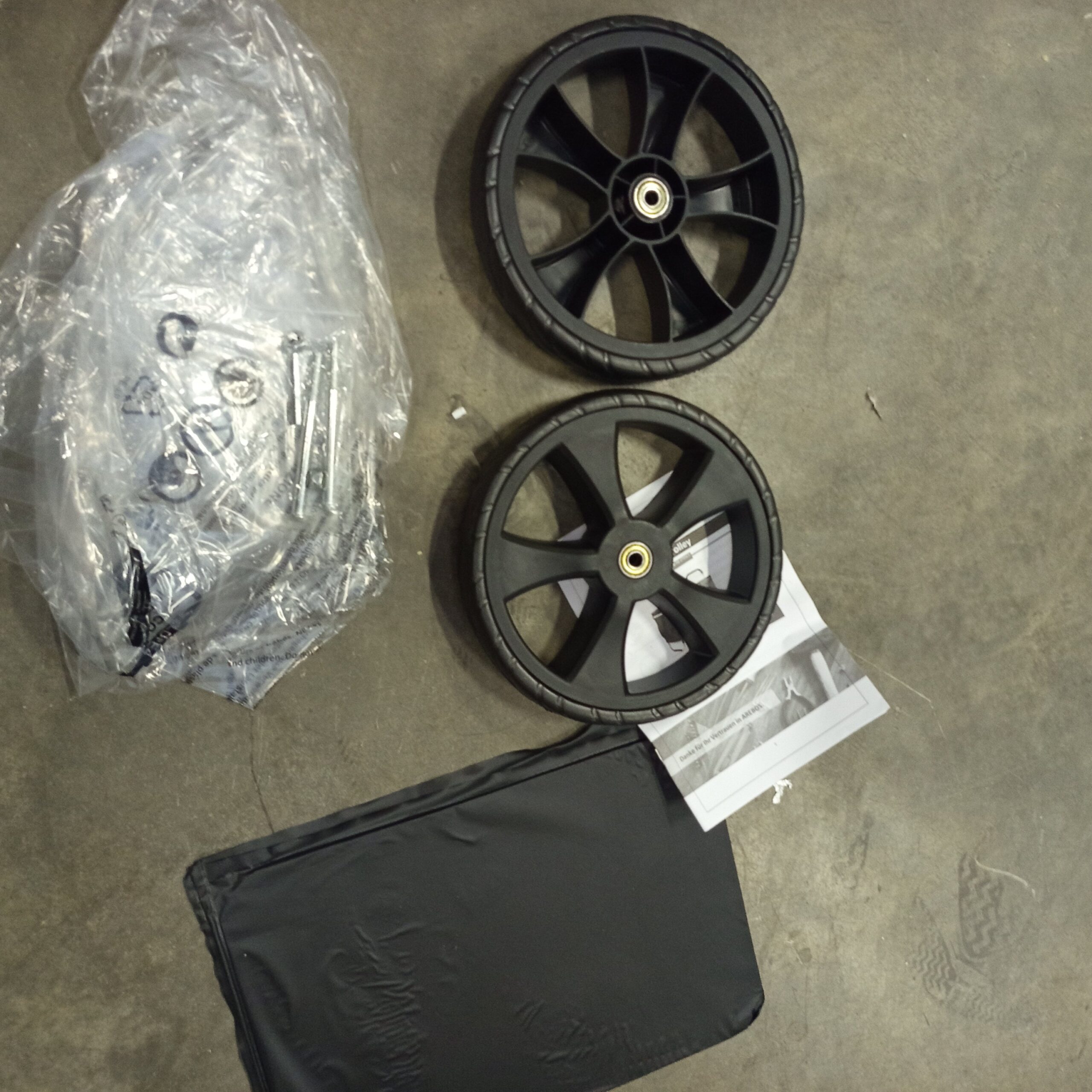 Carrito de la compra 3en1 negro - AREBOS. - Imagen 3