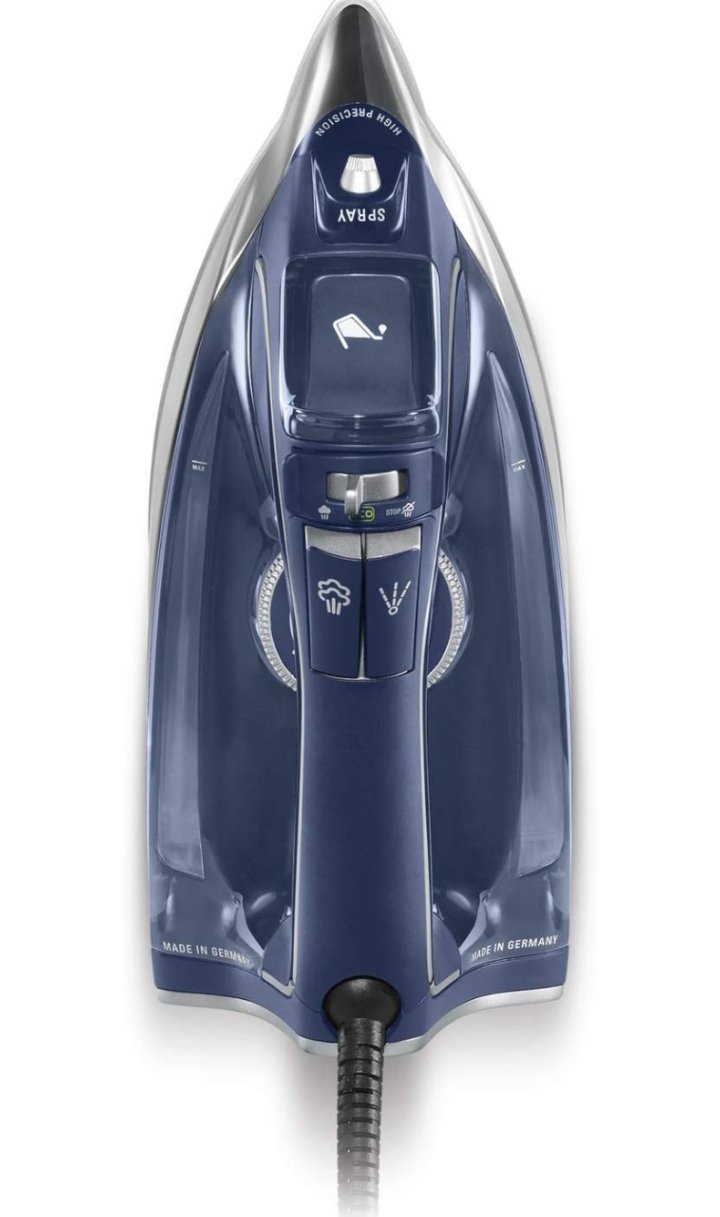 Plancha de ropa con golpe 200 vapor continuo de 40 g/min - Azul - Rowenta - Imagen 3