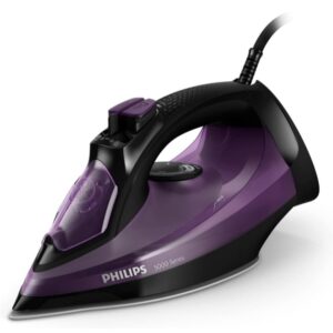 Plancha de Vapor Serie 5000 2400W de Potencia, 45g/min - Negro/Púrpura - Philips