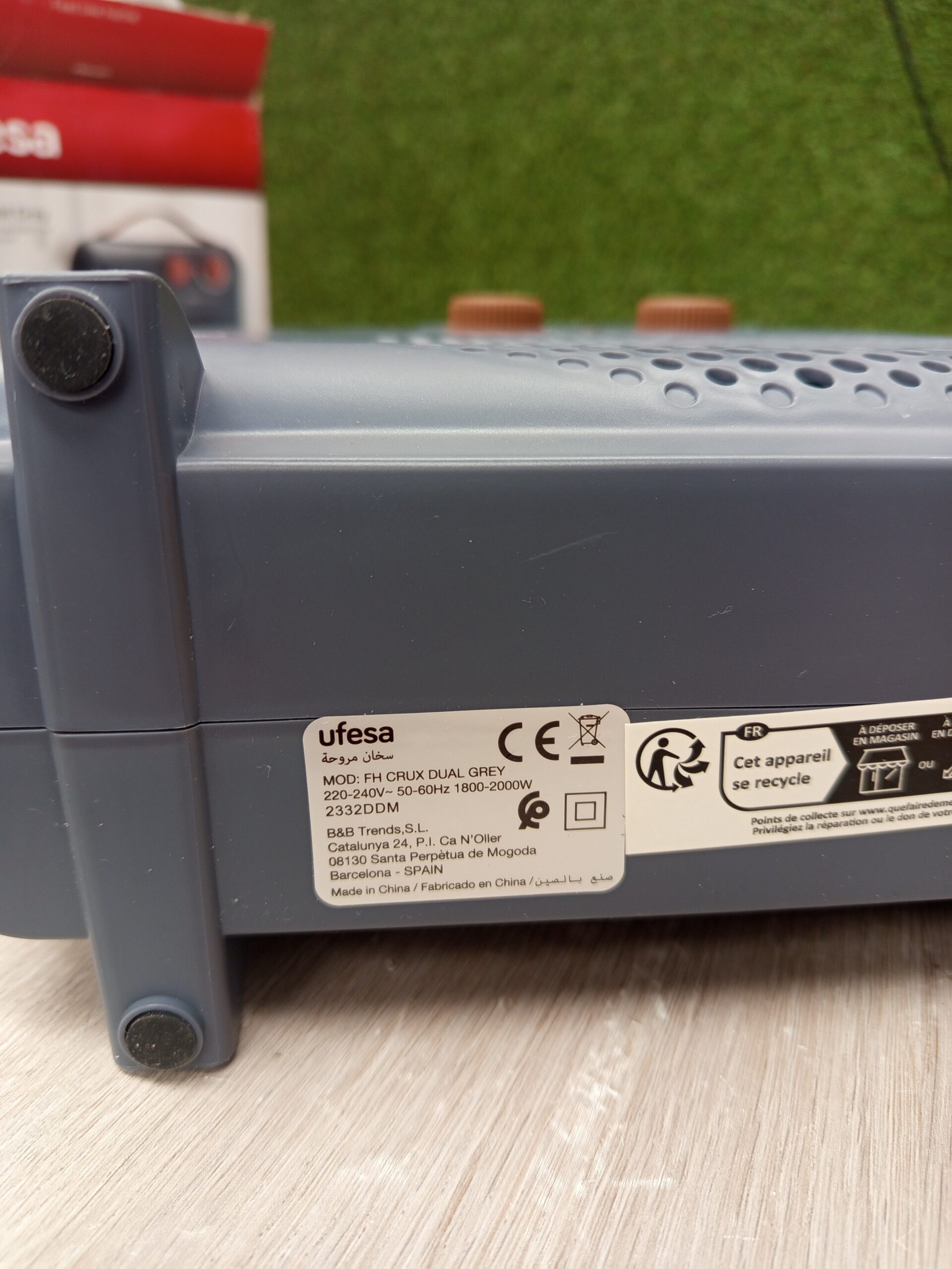 Ufesa Crux Dual Calefactor de 2000W, 3 Niveles de Potencia. - Imagen 7