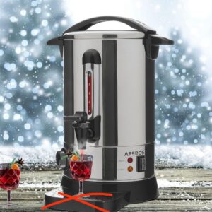 Arebos Cocina eléctrica para vino caliente metalico