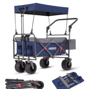 Carretilla plegable AREBOS con techo.