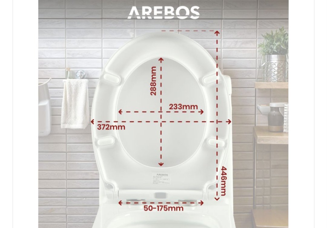 Tapa ovalada de inodoro Arebos - Imagen 2