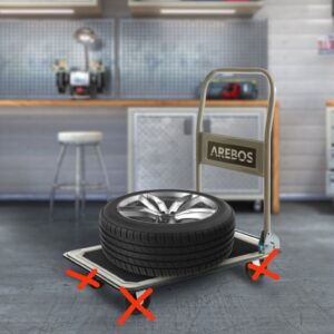 Carro de plataforma 150 kg Arebos