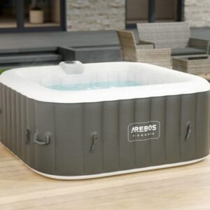 Arebos Piscina de hidromasaje Florence cuadrada 2400W.