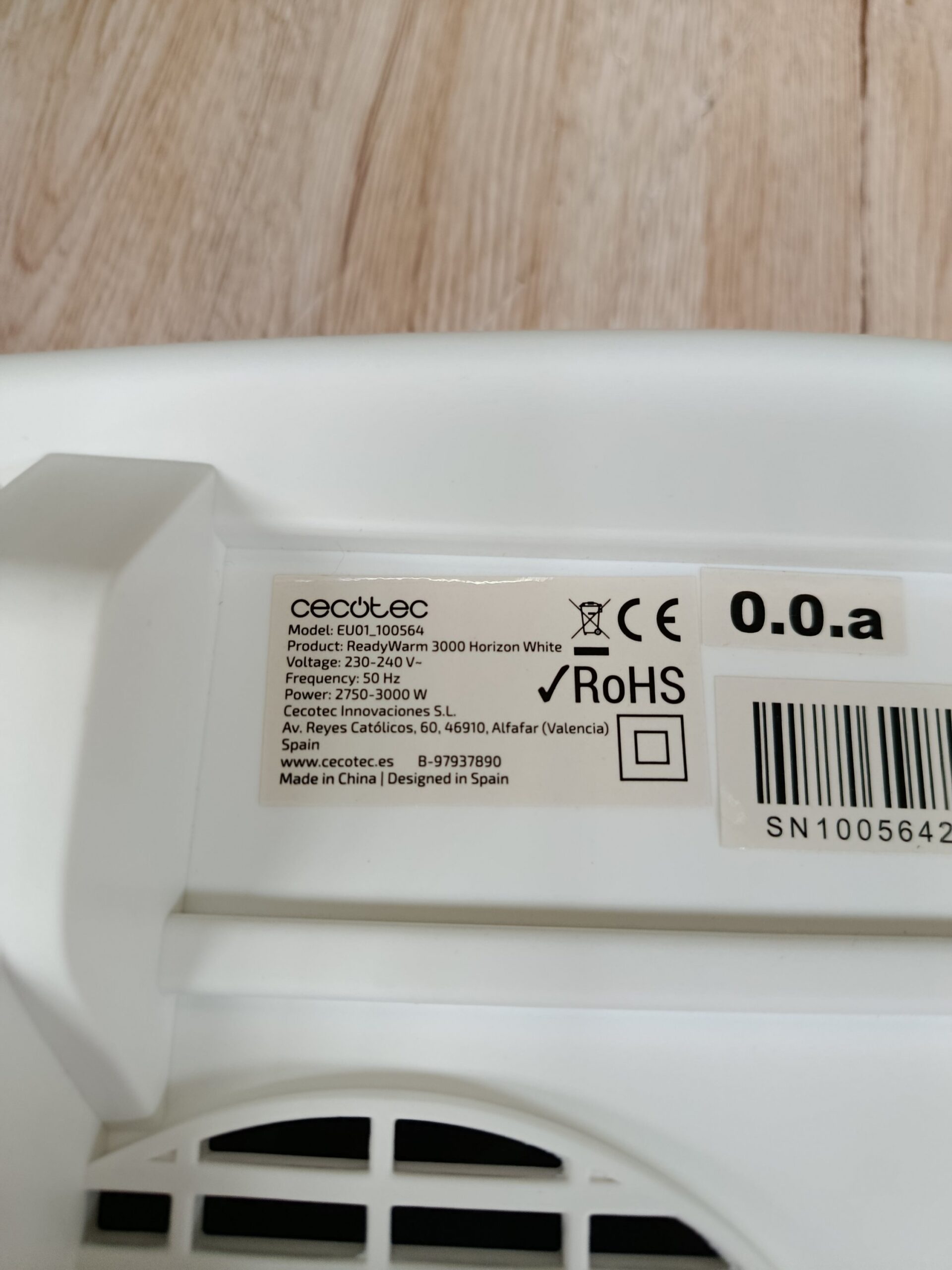 Calefactor Eléctrico - 3000 Horizon White - Cecotec - Imagen 3