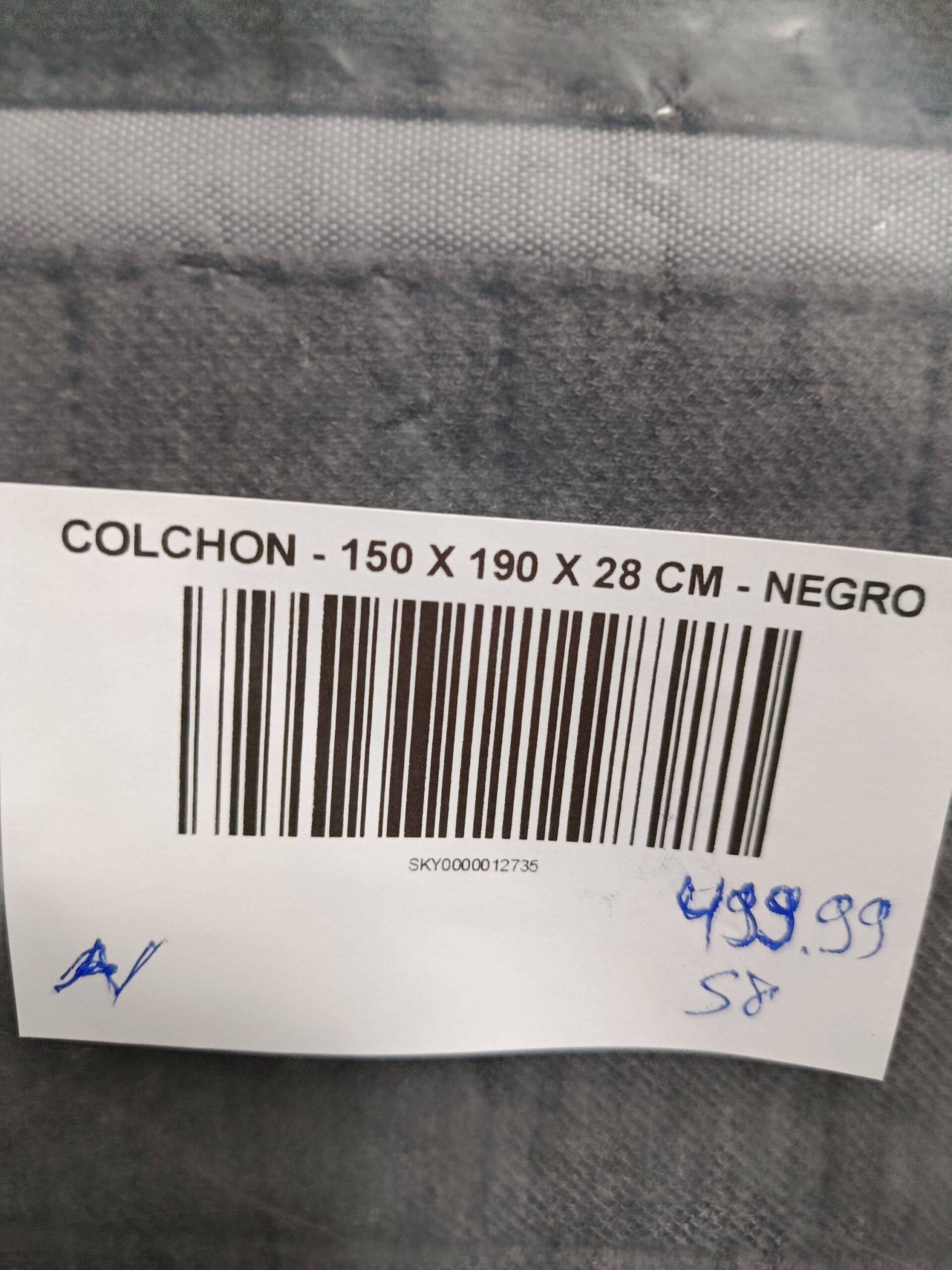 Colchón - 150 x 190 x 25 cm - Negro. - Imagen 7