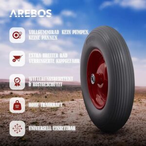 Rueda para carretilla - 390 mm - Arebos