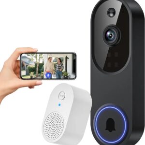 Cámara inalámbrica con timbre de video WiFi con receptor de timbre