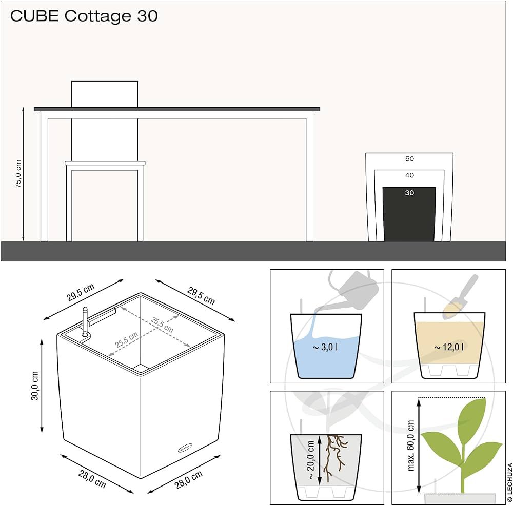 Cubeta de plantado - 30 x 30 x 30 cm Cottage - Lechuza - Imagen 3